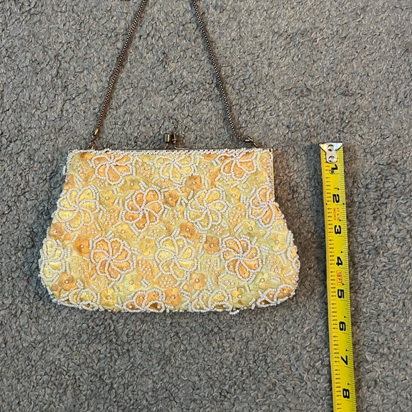 Vintage Walborg Yellow Beaded Richere Bag - Picture 4 of 8